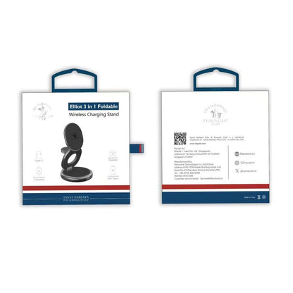 Santa Barbara Polo & Racquet Club Elliot 3-in-1 Foldable Wireless Charging Stand