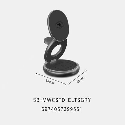 Santa Barbara Polo & Racquet Club Elliot 3-in-1 Foldable Wireless Charging Stand