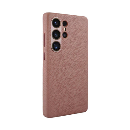 A-Case Amur Genuine Leather Case for Galaxy S25 Ultra - Brown