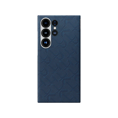 Pitaka Tactile Woven Case for Samsung Galaxy S24 Ultra - Blue/Black