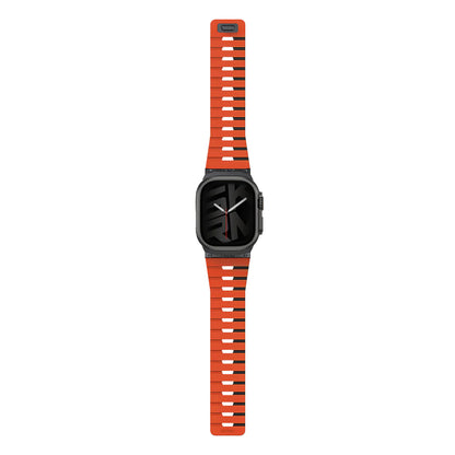 Skinarma Gemini Magnetic Apple Watch Strap 49/46/45/44mm - Orange/Black