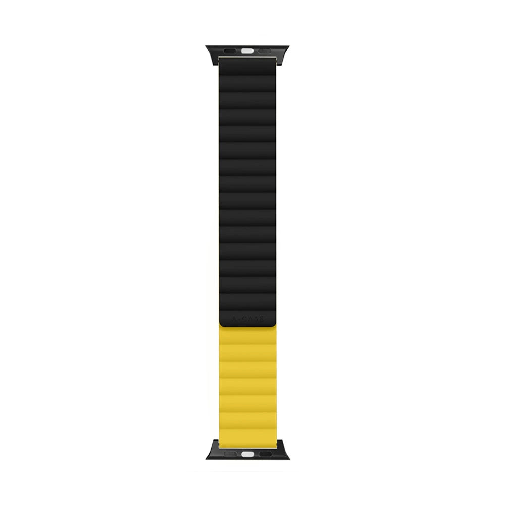 Invix Apple Watch Silicone Magnetic Band - Black/yellow