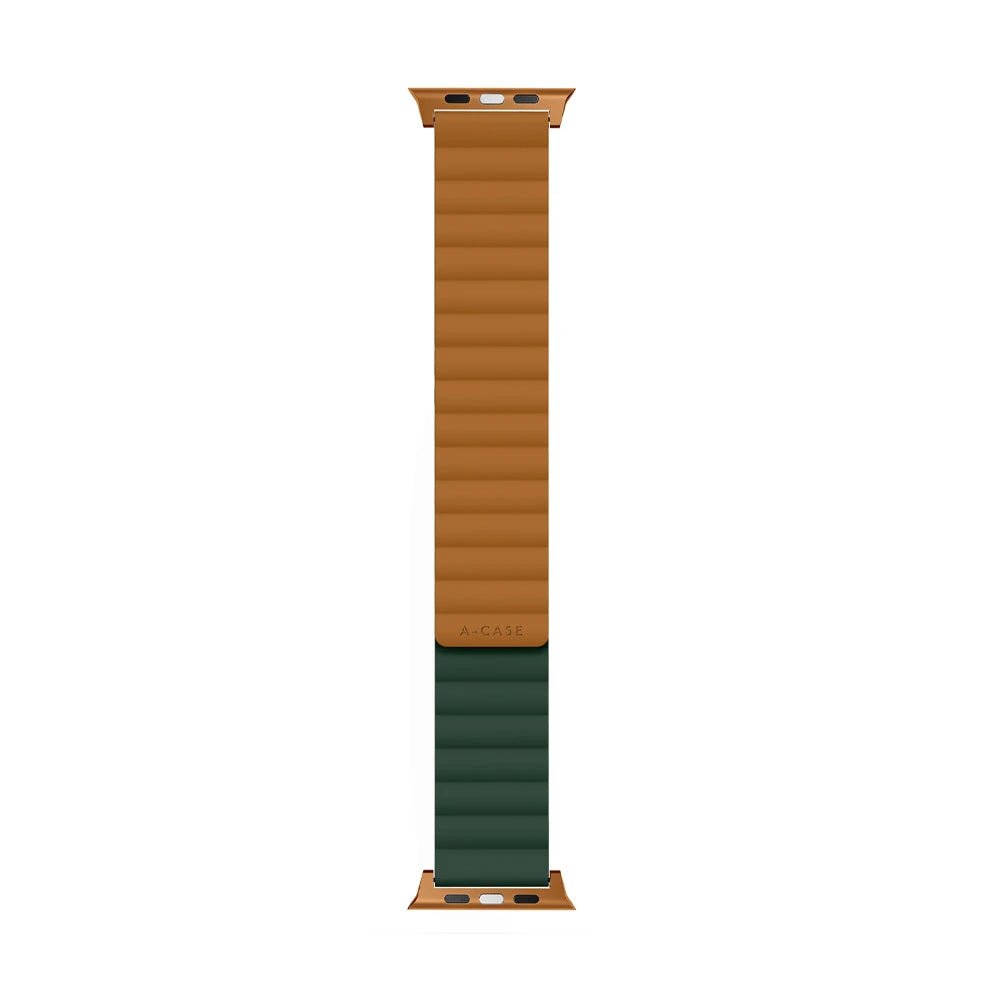 Invix Apple Watch Silicone Magnetic Band - Brown/Green