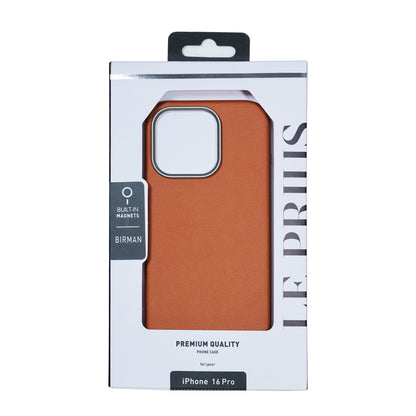 Le Prius Birman TPU Leather Case For iPhone 16 Series - Brown