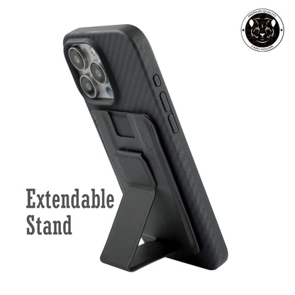 Bengal Card Holder with Magnetic Grip and Extendable Stand-Black