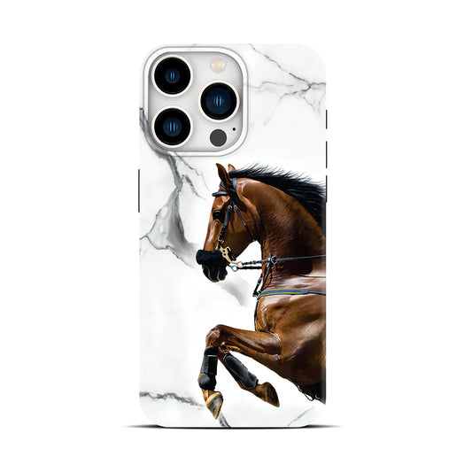 Le Prius Wild Series IMD Printed Case for iPhone 15 Series - Brown Horse