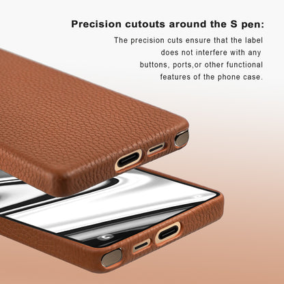 A-Case Amur Genuine Leather Case for Galaxy S25 Ultra - Brown