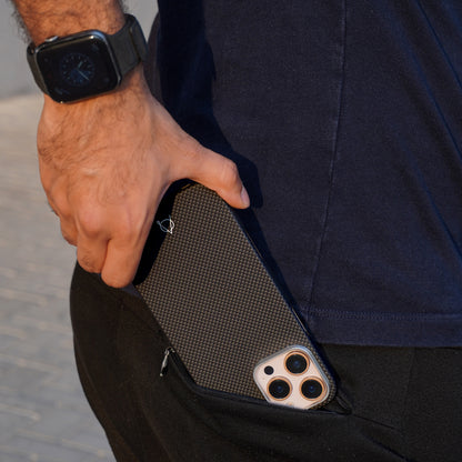 Desen Aramid Fiber Case For iPhone 16 Pro Max-Black