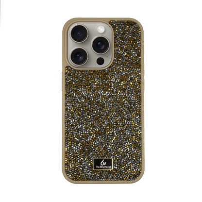 Crystal Studded Phone Case for iPhone 15 pro Max -Silver