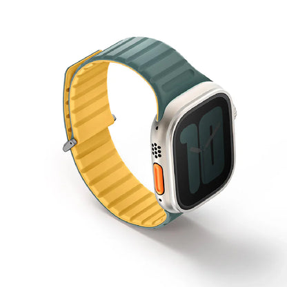 Uniq Revix Evo Reversible Magnetic Apple Watch Strap 49/45/44/42MM – Green / Yellow