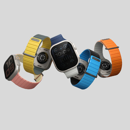 Uniq Revix Evo Reversible Magnetic Apple Watch Strap 49/45/44/42MM – Green / Yellow