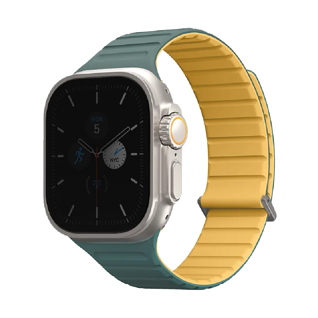 Uniq Revix Evo Reversible Magnetic Apple Watch Strap 49/45/44/42MM – Green / Yellow