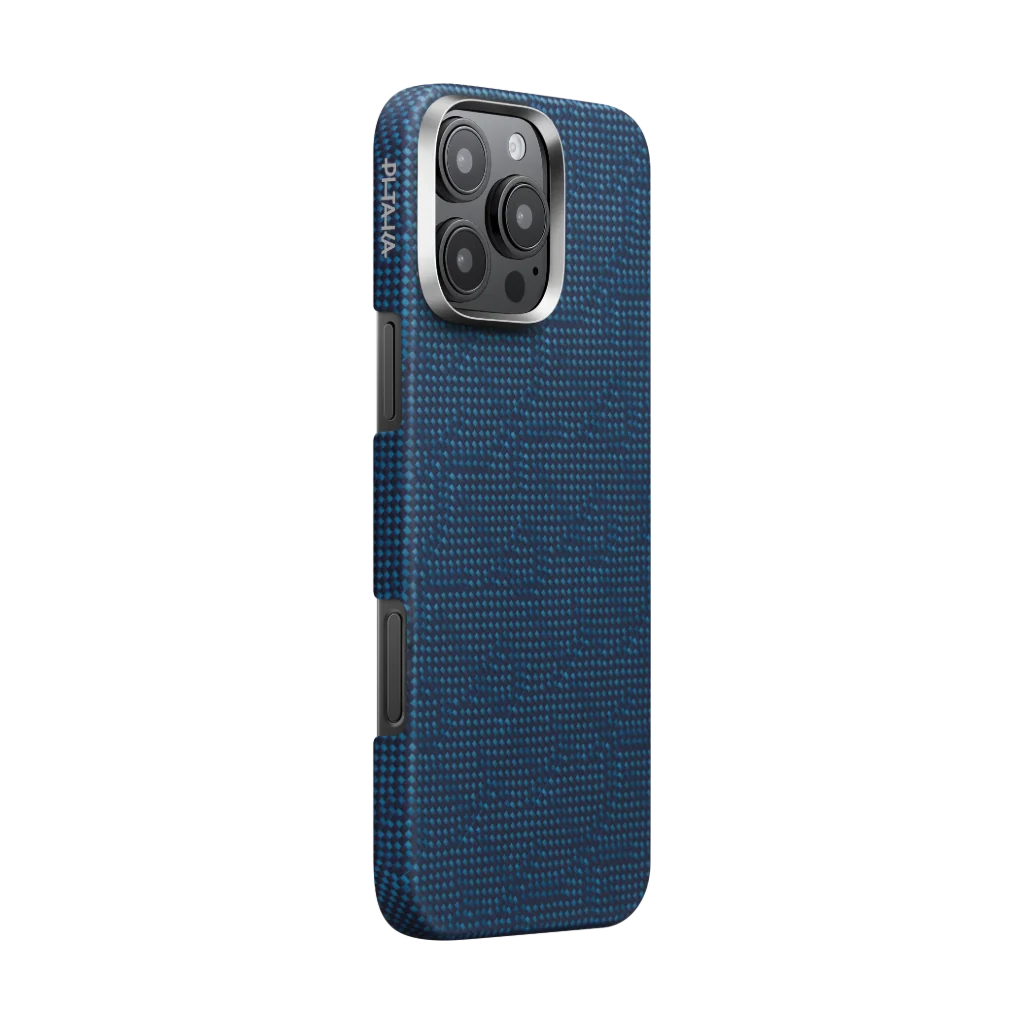 Pitaka Monogram Case for iPhone 16 Series- Dark Blue