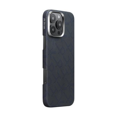 Pitaka Monogram Case for iPhone 16 Series - Black/Blue