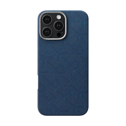 Pitaka Monogram Case for iPhone 16 Series- Dark Blue