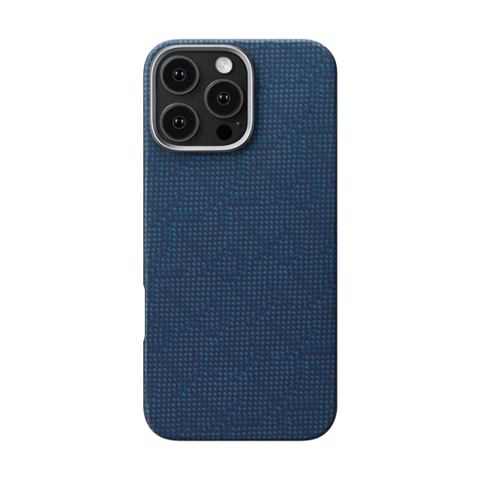 Pitaka Monogram Case for iPhone 16 Series- Dark Blue