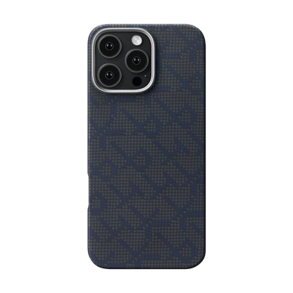 Pitaka Monogram Case for iPhone 16 Series- Dark Blue