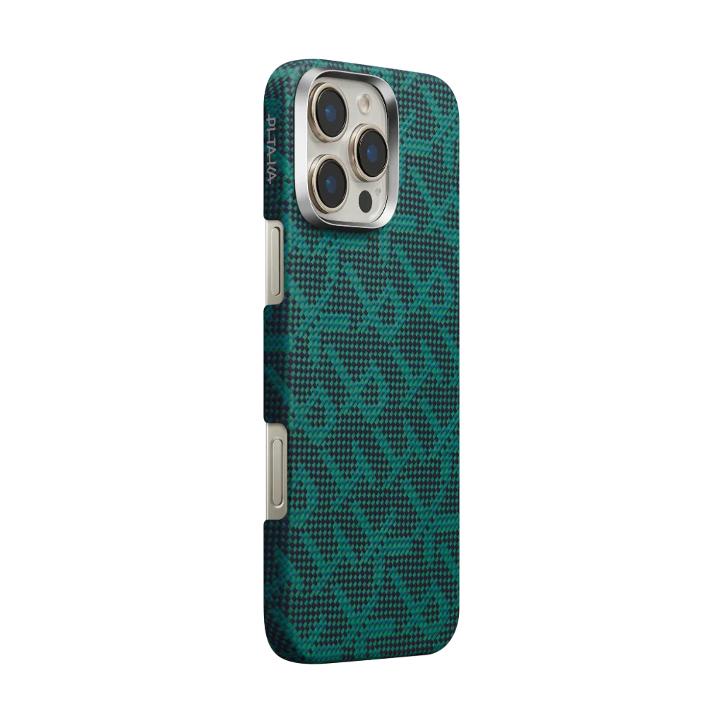 Pitaka  Monogram  Case for iPhone 16 Series - Dark Green