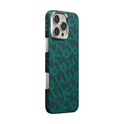Pitaka  Monogram  Case for iPhone 16 Series - Dark Green