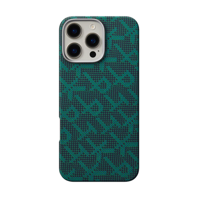 Pitaka  Monogram  Case for iPhone 16 Series - Dark Green