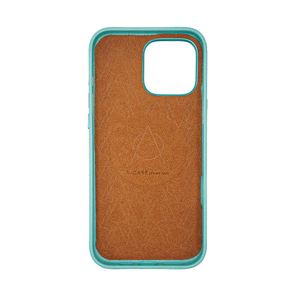 Amur Pro Leather Case For iPhone 16 Series - Tiffany/Brown