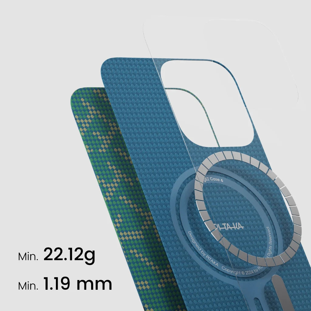 Pitaka Monogram Case for iPhone 16 Series- Gold/Green