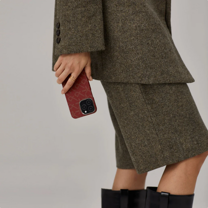 Pitaka Monogram Case for iPhone 16 Series- Gold/Red