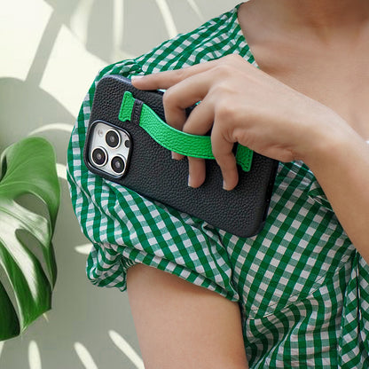 Amur Pro Leather Case For iPhone 16 Series-Green/Black