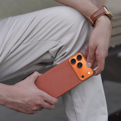 Desen Aramid Fiber Phone Case With Grip 2 in 1 - Orange