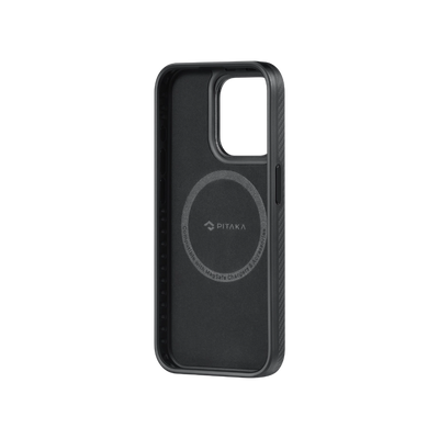 Pitaka Tactile Woven Case for iPhone 15 Series 1500D - Black/Gray
