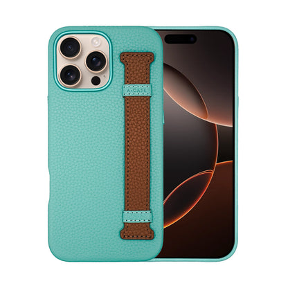 Amur Pro Leather Case For iPhone 16 Series - Tiffany/Brown