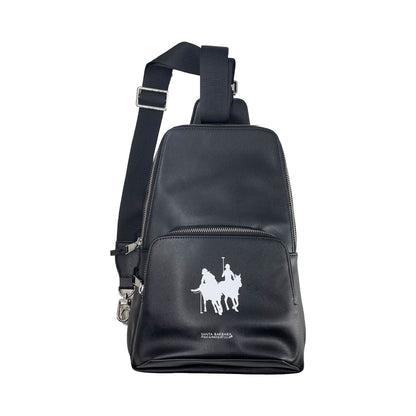 Santa Barbara Stylish Shouler Bag Made of Genuine Leather - Black