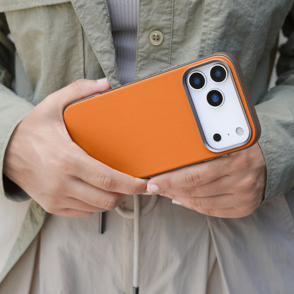 Kilyos Vegan Leather Case For iPhone 17 Series - Orange