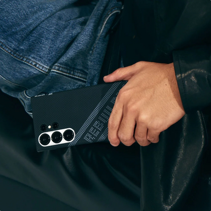 Pitaka Rebuilding Tactile Woven Case for Samsung Galaxy S24 Ultra - Black