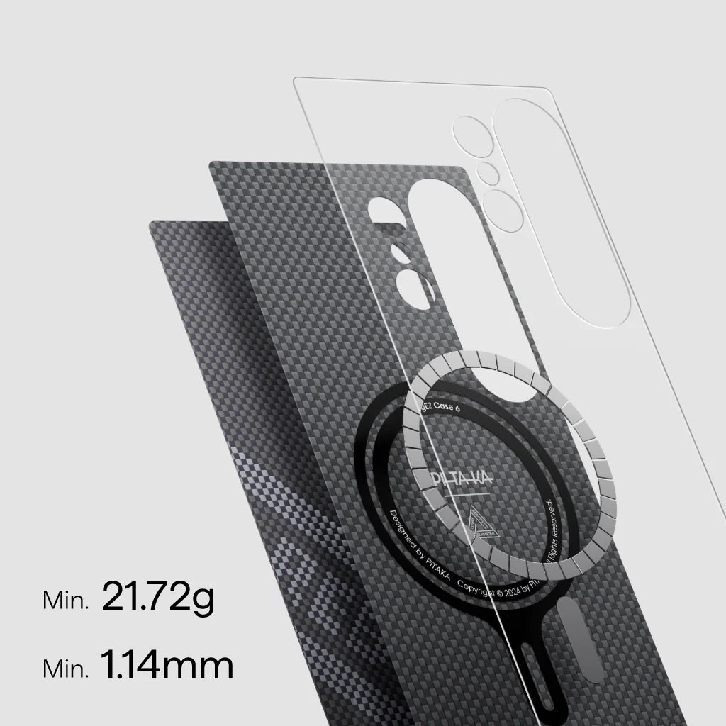 Pitaka Rebuilding Tactile Woven Case for Samsung Galaxy S24 Ultra - Black