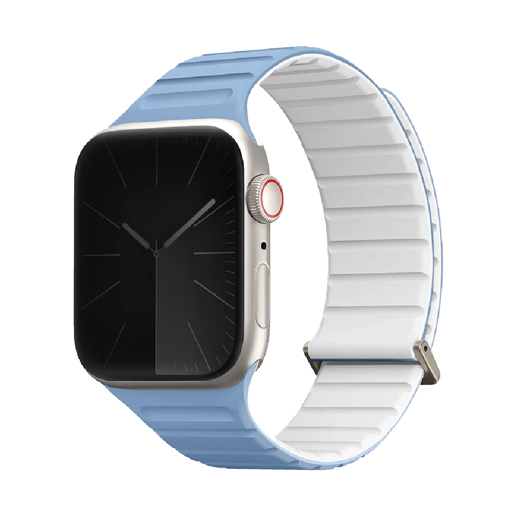Uniq Revix Evo Reversible Magnetic Apple Watch Strap 49/45/44/42MM – Powder Blue / White