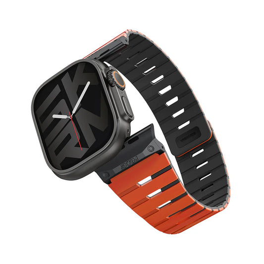 Skinarma Gemini Magnetic Apple Watch Strap 49/46/45/44mm - Orange/Black