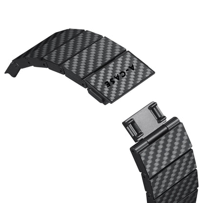 Carbon Fiber Watch Band Compatible with iWatch Series 9-1, SE, Ultra and Ultra 2- Genuine Black